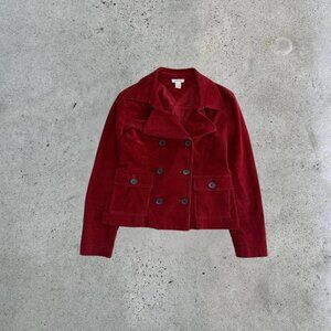 Vintage Burgundy corduroy peacoat